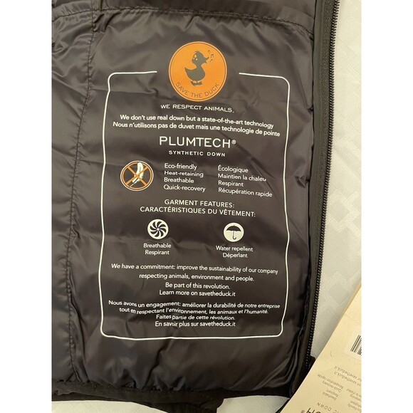 Save The Duck Vest NEW 100% Animal Free Size M Animal Respect Plumtech - Picture 8 of 12